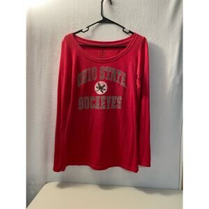 Ohio State Buckeyes tshirt top of the world long sleeve red‎ soft large women